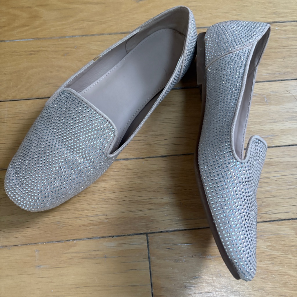 Aldo Glittering Silver Loafers